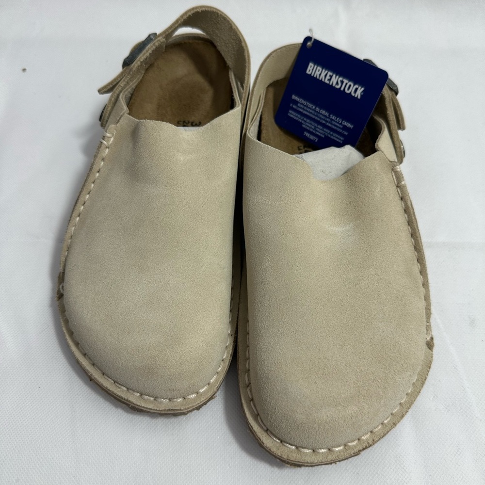 Birkenstock Lutry Cream Clogs